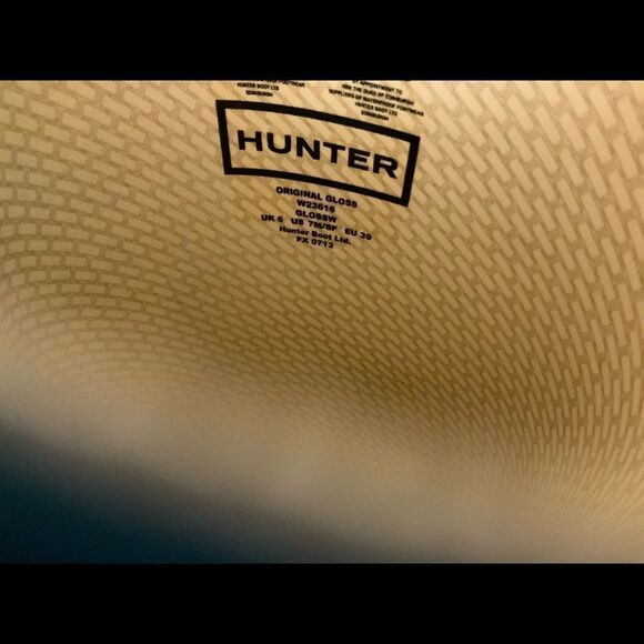 Hunter W23616 Unisex Original Gloss Blue Rain Boots US 7M/8F  FX 0713 - Picture 11 of 11